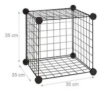 Helloshop26 Étagère cube modulable - Noir