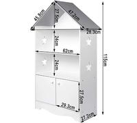 Helloshop26 Étagère enfant avec porte - Blanc