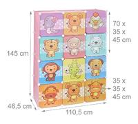 Helloshop26 Étagère enfant modulable - Rose