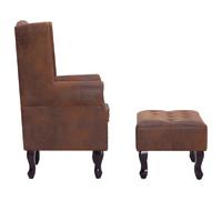 Helloshop26 Fauteuil Chesterfield - Marron