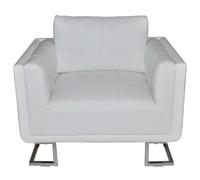 Helloshop26 Fauteuil cube - Blanc