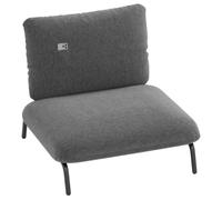 Helloshop26 Fauteuil surdimensionné d'appoint 92 x 97 x 82 cm Confort Optimal Assise Extra-Large Moderne en Lin Gris 20_0018584