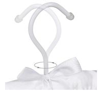 Helloshop26 Lot de 10 cintres satinés - Blanc