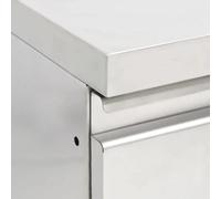 Helloshop26 Lot de 2 armoires de cuisine - Gris