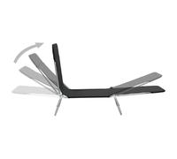 Chaises Longues 182 Cm Pliables 2 Pièces Acier Et Tissu Noir Helloshop26 02_0011936 Multicolore
