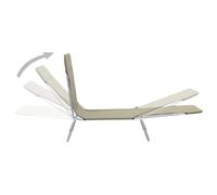 Helloshop26 Lot de 2 chaises longues pliantes - Taupe