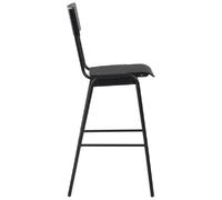 Helloshop26 Lot de 2 tabourets de bar - Noir