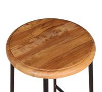 Helloshop26 Lot de 2 tabourets de bar teck - Marron