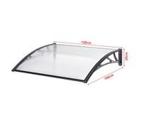 Helloshop26 Marquise d'Accueil - 120 x 100 cm - Noir Transparent