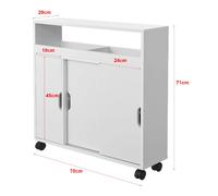 Helloshop26 Meuble de Salle de Bain Portes Coulissantes - Blanc