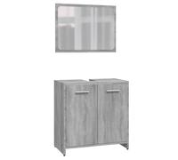 Helloshop26 Meuble de Salle de Bain spacieux élégant Rangement 60 x 33 x 61 cm en Bois d'ingénierie Sonoma Gris 02_0048181