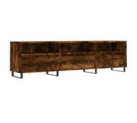Helloshop26 Meuble TV Contemporain Pratique Rangement Salon 150 x 30 x 44 cm en Bois d'ingénierie chêne fumé 02_0048984
