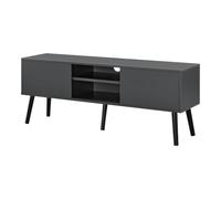 Helloshop26 Meuble TV Design Support télé 120 cm Gris foncé Noir 03_0005864