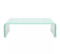 Helloshop26 Meuble TV en verre - Blanc