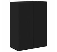 Helloshop26 Meuble TV Mural rectangulaire Design Contemporain 59,5 x 31 x 80 cm en Bois d'ingénierie Noir 02_0055031