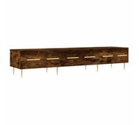 Helloshop26 Meuble TV rectangulaire Rangement Pratique 150 x 36 x 30 cm en Bois d'ingénierie chêne fumé 02_0048712