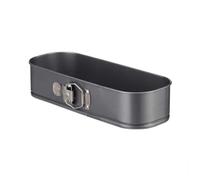Helloshop26 Moule à gâteaux rectangulaire démontable 7 x 31 x 12 cm pratique pour cakes salés et pain en acier au carbone anthracite 13_0007130