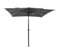 Parasol À 3 Niveaux Avec Mât En Aluminium 2,5 X 2,5 M Anthracite Helloshop26 02_0008739 Multicolore