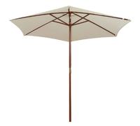 Helloshop26 Parasol carré centré - Blanc crème