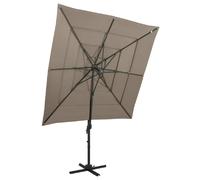 Helloshop26 Parasol carré - Taupe