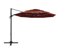 Helloshop26 Parasol carré - Terre cuite
