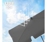 Helloshop26 Parasol de Balcon Gris