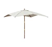 Parasol De Jardin Avec Mât En Bois 300 X 300 X 273 Cm Sable Helloshop26 02_0008355 Multicolore
