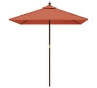 Helloshop26 Parasol de jardin carré - Terre cuite