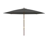 Helloshop26 Parasol de jardin rond - Anthracite