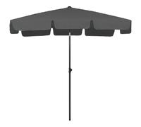 Parasol De Plage 200 X 125 Cm Polyester Anti-Uv Anthracite Helloshop26 02_0008373 Multicolore