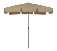 Helloshop26 Parasol de plage rectangulaire - Taupe