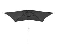 Parasol Avec Led Et Mât En Acier 2 X 3 M Anthracite Helloshop26 02_0008066 Multicolore