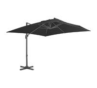 Helloshop26 Parasol déporté carré avec base - Anthracite