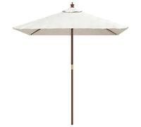 Helloshop26 Parasol déporté carré bois - sable
