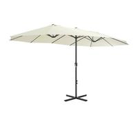 Parasol D'extérieur Et Poteau En Aluminium 460 X 270 Cm Sable Helloshop26 02_0008297 Multicolore