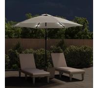 Helloshop26 Parasol déporté jardin - Blanc sable