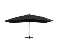 Helloshop26 Parasol déporté rectangulaire - Noir