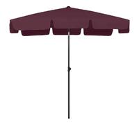 Helloshop26 Parasol déporté rectangulaire - Rouge bordeaux