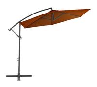 Helloshop26 Parasol déporté rectangulaire - Terre cuite