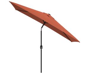 Helloshop26 Parasol déporté rectangulaire - Terre cuite