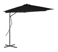 Parasol D'extérieur Avec Mât En Acier 300 X 230 Cm Noir Helloshop26 02_0008206 Multicolore