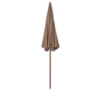 Helloshop26 Parasol déporté rond 3 m - Taupe