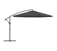 Helloshop26 Parasol déporté rond - Anthracite