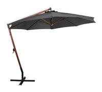 Helloshop26 Parasol déporté rond - Anthracite