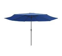 Helloshop26 Parasol déporté rond - Bleu azuré