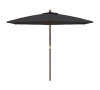 Helloshop26 Parasol déporté rond - Noir