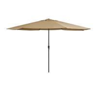 Helloshop26 Parasol déporté rond - Taupe