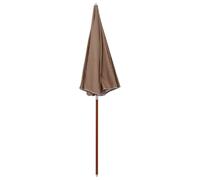Helloshop26 Parasol déporté rond - Taupe