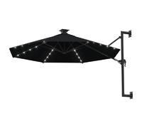 Helloshop26 Parasol mural LED 300 cm - Noir