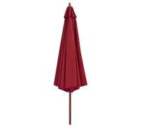 Helloshop26 Parasol rond mât bois - Bordeaux